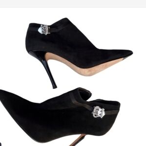 Beverly Feldman‎ Rhinestone stiletto booties 10